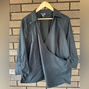 Venezia Jeans Clothing Company Wrap Shirt Size 14/16 Stretch